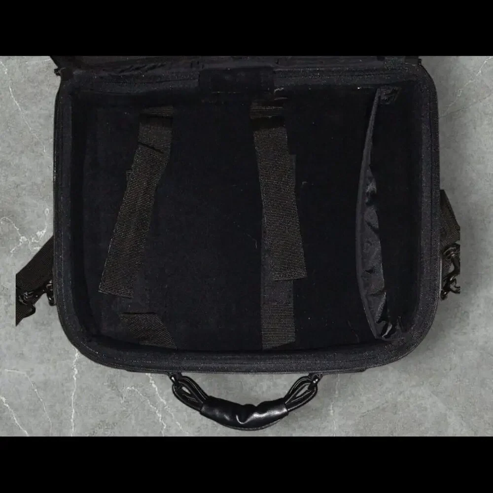 Vintage DELL Laptop Bag Canvas Black Messenger Carrying Shoulder